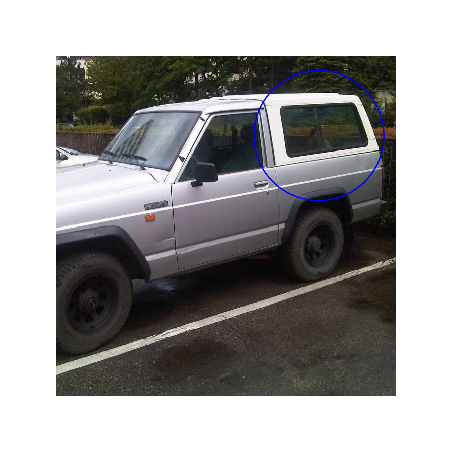 Vitre arrière latérale Makrolon Nisaan Patrol Baroud