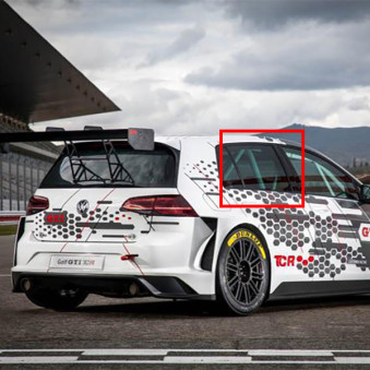 Makrolon rear side window Volkswagen Golf 7 TCR 