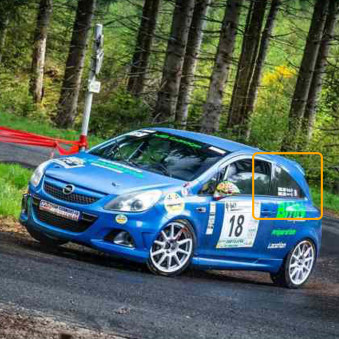 Rear quarter window Makrolon Opel Corsa C 