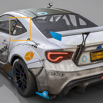 Vitre latérale arrière arrière Makrolon Subaru Impreza BRZ (2012-2021) 