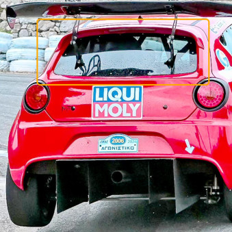 Lunette arrière Makrolon Alfa Roméo Mito 