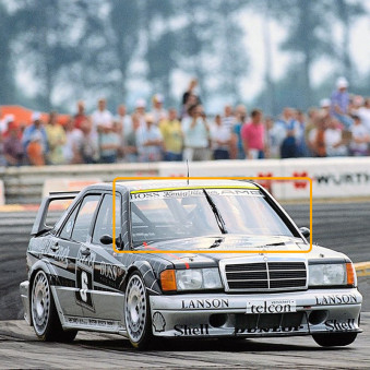 Pare-brise Polycarbonate Margard Mercedes 190E  (W201) 