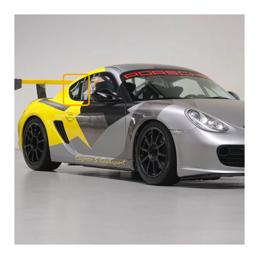 Makrolon rear quarter window Porsche Cayman 981 
